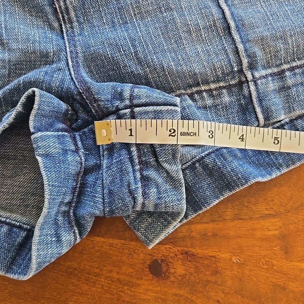 Gap Y2K Low Rise Blue Denim Shorts Size 10 - Picture 7 of 7